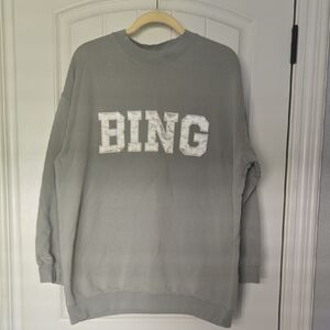 Gray 'BING' Crewneck Sweatshirt